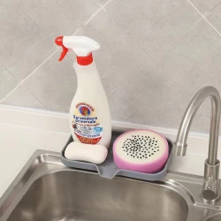 Silicone Sink Tray with Drainage and Storage Holder