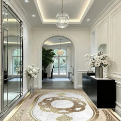 Golden Luxury Islamic Ornamental Area Rug
