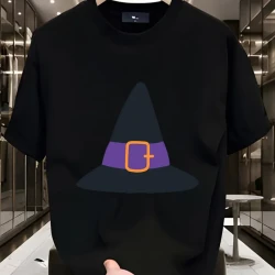 Men's Witch Hat Graphic Halloween T-Shirt