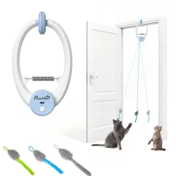 PawHut Interactive Cat Toy Bouncing Mouse Teaser