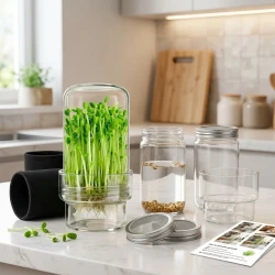 Hydroponic Seed Sprouting Kit with Drip Tray