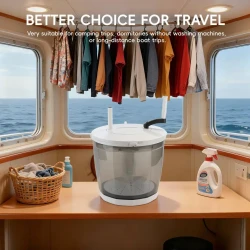 Portable Hand Crank Washer Spin Dryer 2-in-1