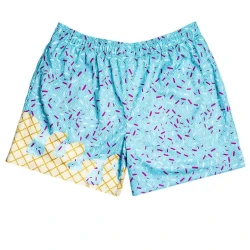 Cute Ice Cream Print Baseball Shorts for Active Use