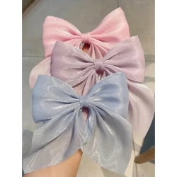 Bling Bow Tassel Hair Clips Set for Women