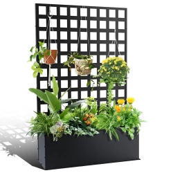 Galvanized Steel Vertical Garden Bed with Trellis