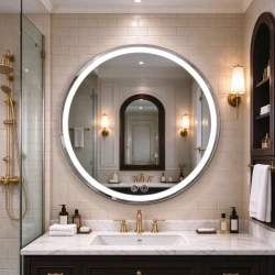 Smart Anti Fog LED Round Makeup Mirror