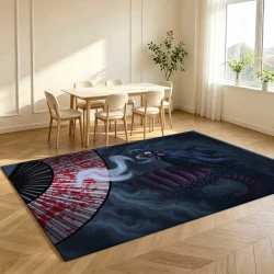 Artistic Abstract Pattern Bedroom Floor Rug