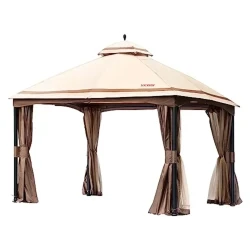 Spacious Patio Gazebo with Mosquito Netting