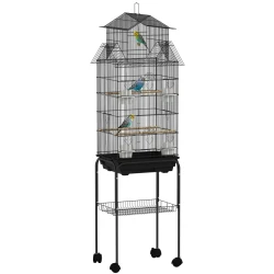 PawHut Spacious Metal Bird Cage with Accessories
