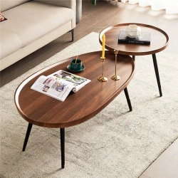 LUVODI Modern Irregular Drop-Shaped Coffee Table Set
