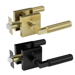 Viladepot Knurled Privacy Door Handle Set