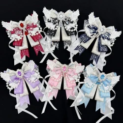 Handmade Bow Pin Backpack Accessory for Cosplay