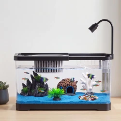 Complete Fish Tank Starter Kit with LED Filter
