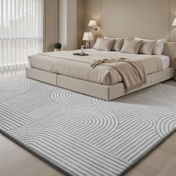 Extra Large Soft Shaggy 3D Geometric Rug
