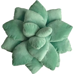 Cute Dark Green Succulent Leaf Decorative Pillow