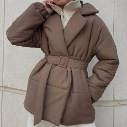 Womens Winter Thickened Cotton Padded Jacket