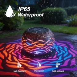 Waterproof Metal Solar Lanterns 4 Pack Retro Design
