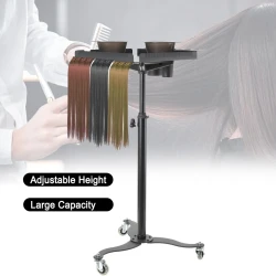 Adjustable Rolling Salon Tray Cart for Hair Tools
