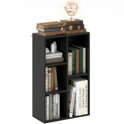 HOMCOM 2Tier Freestanding Bookcase with Storage Cubes