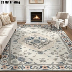 Floral Vintage Carpet Soft Cozy Machine Washable Rug