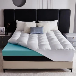 Comfort Memory Foam Mattress Topper Cool Blue