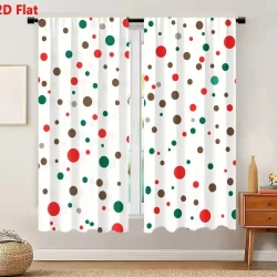 Polka Dot Pattern Curtains Set for Bedroom Decor