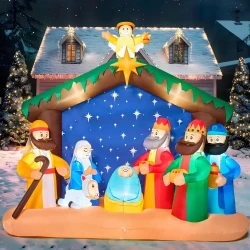 8 Foot LED Christmas Inflatable Nativity Set