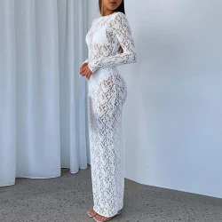 Elegant Women Summer Lace Dress for Parties