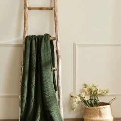 Solid Color Lightweight Acrylic Knit Throw Blanket