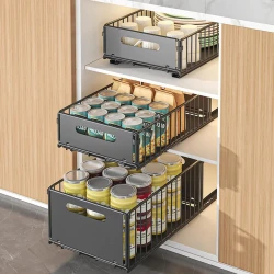 2 Pack Slide Out Kitchen Storage Organizer Rack