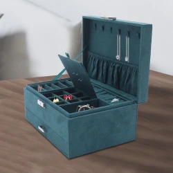 Large Capacity Three Layer Jewelry Box Organizer