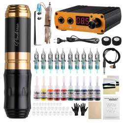 Professional Rotary Tattoo Pen Set with Power Supply