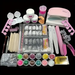 Complete Professional Gel Nail Kit with LED Lamp