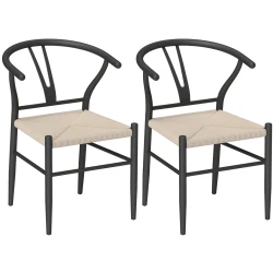 Mid Century Modern Dining Chairs Set of Two