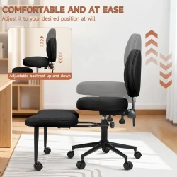 Adjustable Ergonomic Cross Legged Office Chair