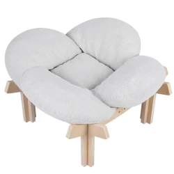 Elevated Wooden Cat Bed with Removable Cushion
