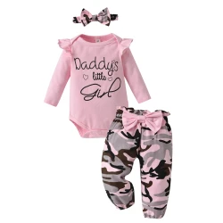 Baby Girl Long Sleeve Ruffle Outfit Set