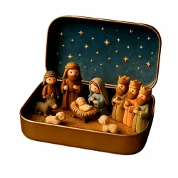 Handmade Pocket Size Nativity Scene Gift Set