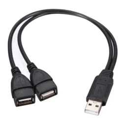 USB 2.0 Double Splitter Adapter Cable for Power Extension