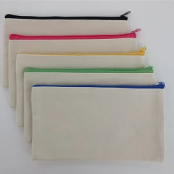 Versatile Canvas Zipper Pouch for Travel and Storage