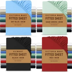 Extra Deep Pocket Microfibre Fitted Sheet 16 Inch