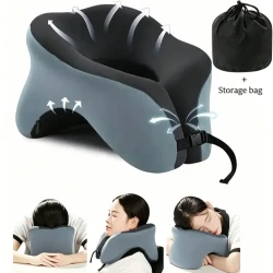360 Degree Memory Foam Neck Pillow for Travel