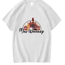 Men Summer Funny Malt Whiskey Print T Shirt