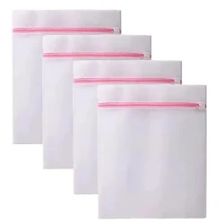 Durable Pink Zipper Fine Mesh Laundry Bags