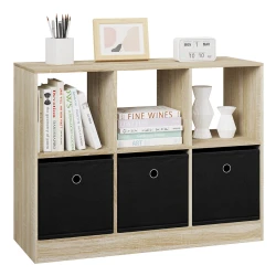 Space Saving Bookcase with 6 Compartments