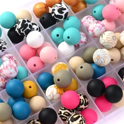 Mixed Color Silicone Beads for Jewelry Making