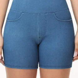 High Waisted Booty Lifting Denim Shorts for Women