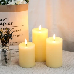 Flickering Flameless LED Candles Remote Timer Set