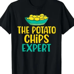 Funny Graphic Potato Chips Expert Men's T-Shirt