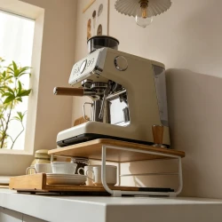 Bamboo Coffee Machine Stand with Drawer Organizer